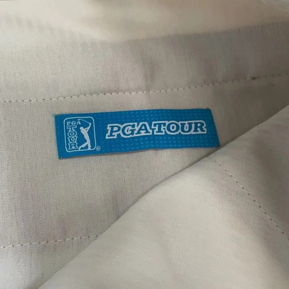PGA Tour flat front golf shorts, tan. 10” inseam. Size 34 - Picture 3 of 9